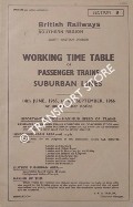 Working Time Table of Passenger Trains - Section B - South Western Division Suburban Lines, 14th June 1965 to 4th September 1966 or until further notice by British Railways Southern Region